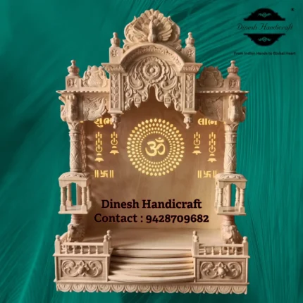 Sevan Wood Pooja Mandir for Home – Premium Handmade Wooden Temple | Dinesh Handicraft