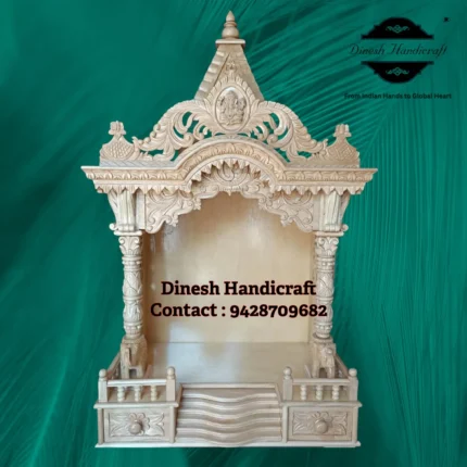 Sevan Wood Pooja Mandir for Home – Premium Handmade Wooden Temple | Dinesh Handicraft