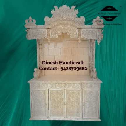 Sevan Wood Pooja Mandir for Home – Premium Handmade Wooden Temple | Dinesh Handicraft