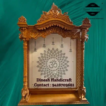 Sevan Wood Pooja Mandir for Home – Premium Handmade Wooden Temple | Dinesh Handicraft