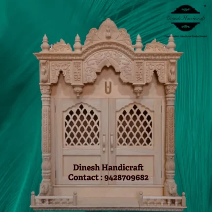 Sevan Wood Pooja Mandir for Home – Premium Handmade Wooden Temple | Dinesh Handicraft