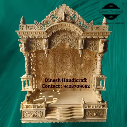 Sevan Wood Pooja Mandir for Home – Premium Handmade Wooden Temple | Dinesh Handicraft