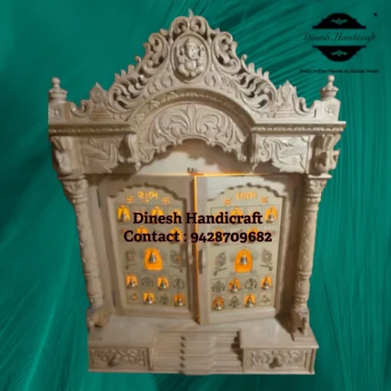 Sevan Wood Pooja Mandir for Home – Premium Handmade Wooden Temple | Dinesh Handicraft