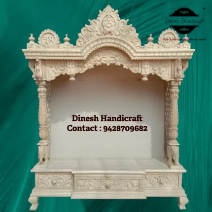 Sevan Wood Pooja Mandir for Home – Premium Handmade Wooden Temple | Dinesh Handicraft