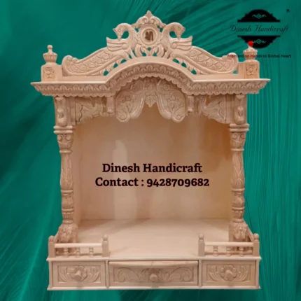 Sevan Wood Pooja Mandir for Home – Premium Handmade Wooden Temple | Dinesh Handicraft
