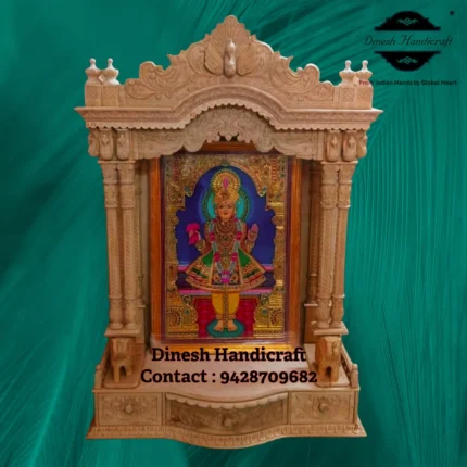 Sevan Wood Pooja Mandir for Home – Premium Handmade Wooden Temple | Dinesh Handicraft