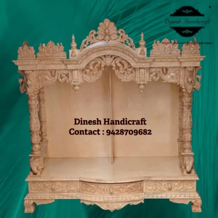 Sevan Wood Pooja Mandir for Home – Premium Handmade Wooden Temple | Dinesh Handicraft
