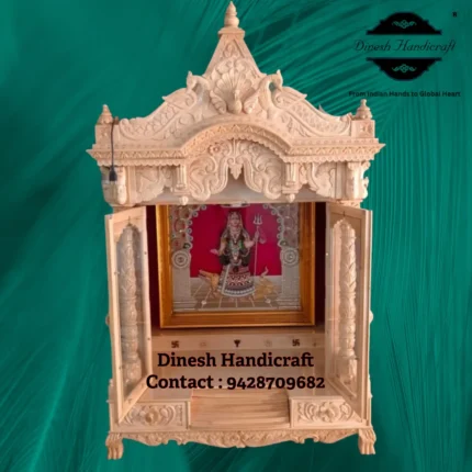Sevan Wood Pooja Mandir for Home – Premium Handmade Wooden Temple | Dinesh Handicraft