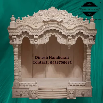 Sevan Wood Pooja Mandir for Home – Premium Handmade Wooden Temple | Dinesh Handicraft