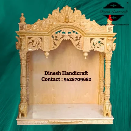 Sevan Wood Pooja Mandir for Home – Premium Handmade Wooden Temple | Dinesh Handicraft