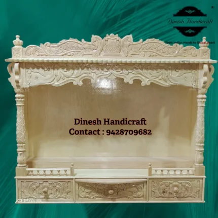 Sevan Wood Pooja Mandir for Home – Premium Handmade Wooden Temple | Dinesh Handicraft