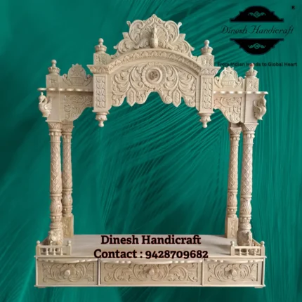 Sevan Wood Pooja Mandir for Home – Premium Handmade Wooden Temple | Dinesh Handicraft