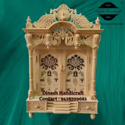 Sevan Wood Pooja Mandir for Home – Premium Handmade Wooden Temple | Dinesh Handicraft