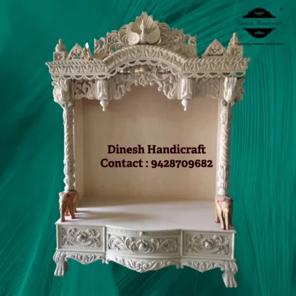 Sevan Wood Pooja Mandir for Home – Premium Handmade Wooden Temple | Dinesh Handicraft