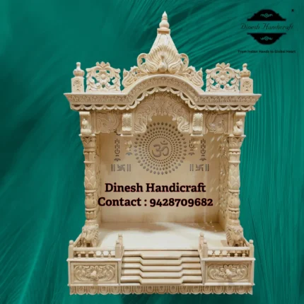 Sevan Wood Pooja Mandir for Home – Premium Handmade Wooden Temple | Dinesh Handicraft