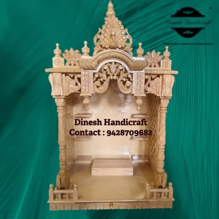 Sevan Wood Pooja Mandir for Home – Premium Handmade Wooden Temple | Dinesh Handicraft