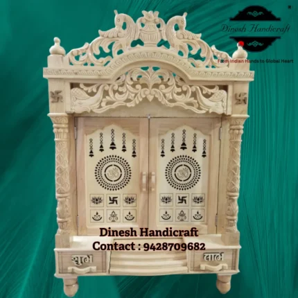 Sevan Wood Pooja Mandir for Home – Premium Handmade Wooden Temple | Dinesh Handicraft