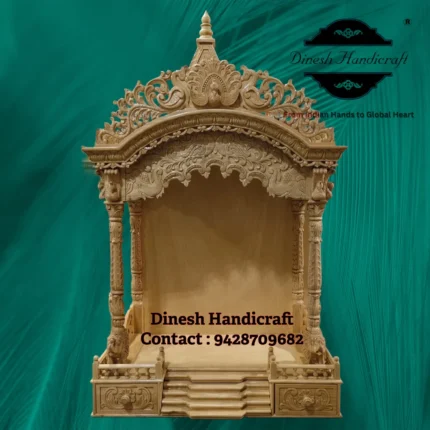 Sevan Wood Pooja Mandir for Home – Premium Handmade Wooden Temple | Dinesh Handicraft