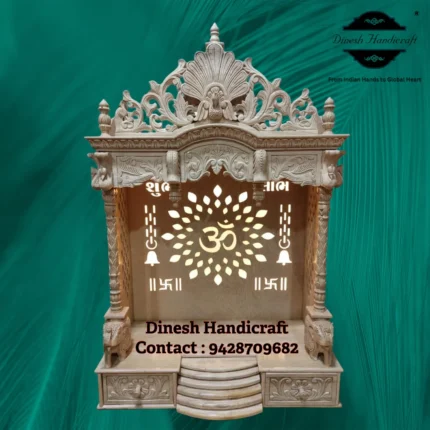Sevan Wood Pooja Mandir for Home – Premium Handmade Wooden Temple | Dinesh Handicraft
