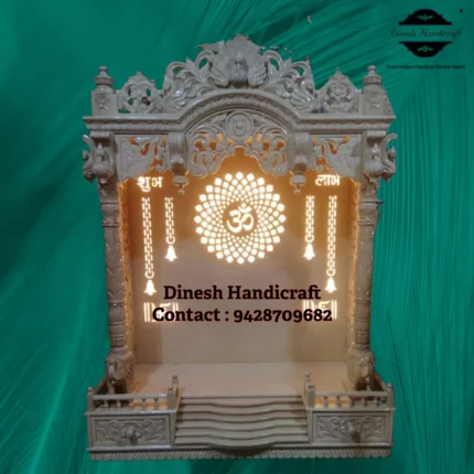 Sevan Wood Pooja Mandir for Home – Premium Handmade Wooden Temple | Dinesh Handicraft