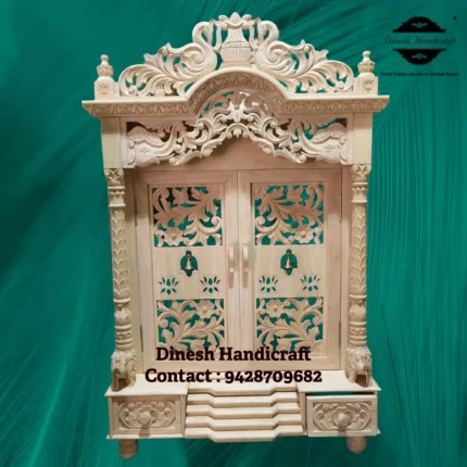 Sevan Wood Pooja Mandir for Home – Premium Handmade Wooden Temple | Dinesh Handicraft