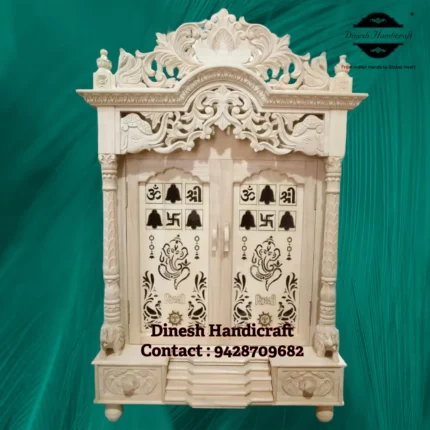 Sevan Wood Pooja Mandir for Home – Premium Handmade Wooden Temple | Dinesh Handicraft