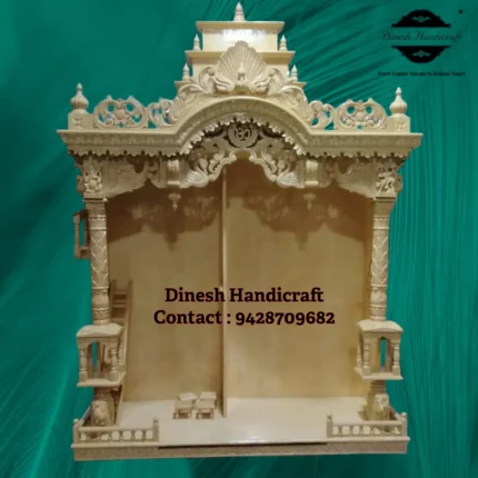 Sevan Wood Pooja Mandir for Home – Premium Handmade Wooden Temple | Dinesh Handicraft