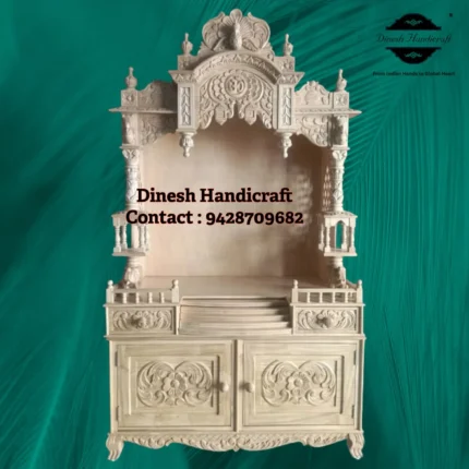 Sevan Wood Pooja Mandir for Home – Premium Handmade Wooden Temple | Dinesh Handicraft