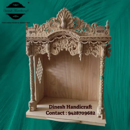 Sevan Wood Pooja Mandir for Home – Premium Handmade Wooden Temple | Dinesh Handicraft