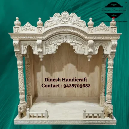 Sevan Wood Pooja Mandir for Home – Premium Handmade Wooden Temple | Dinesh Handicraft