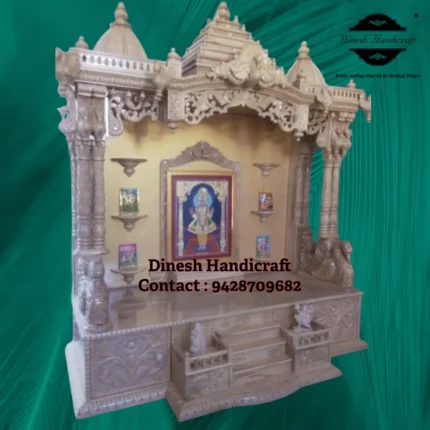 Sevan Wood Pooja Mandir for Home – Premium Handmade Wooden Temple | Dinesh Handicraft
