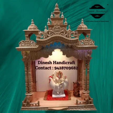 Sevan Wood Pooja Mandir for Home – Premium Handmade Wooden Temple | Dinesh Handicraft