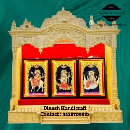 Sevan Wood Pooja Mandir for Home – Premium Handmade Wooden Temple | Dinesh Handicraft