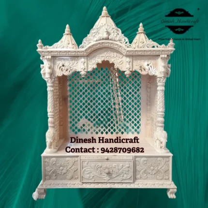 Sevan Wood Pooja Mandir for Home – Premium Handmade Wooden Temple | Dinesh Handicraft