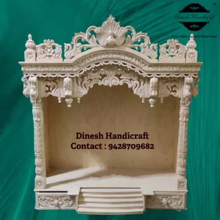 Sevan Wood Pooja Mandir for Home – Premium Handmade Wooden Temple | Dinesh Handicraft