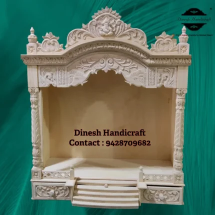 Sevan Wood Pooja Mandir for Home – Premium Handmade Wooden Temple | Dinesh Handicraft