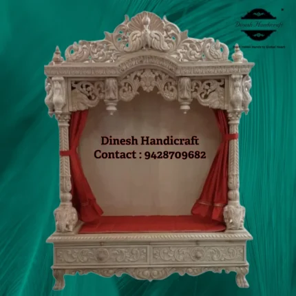 Sevan Wood Pooja Mandir for Home – Premium Handmade Wooden Temple | Dinesh Handicraft