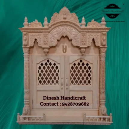 Sevan Wood Pooja Mandir for Home – Premium Handmade Wooden Temple | Dinesh Handicraft