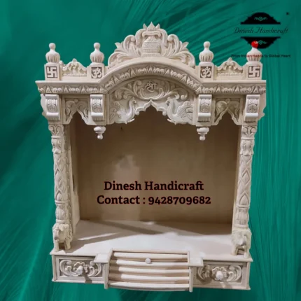 Sevan Wood Pooja Mandir for Home – Premium Handmade Wooden Temple | Dinesh Handicraft