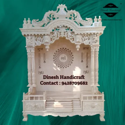 Sevan Wood Pooja Mandir for Home – Premium Handmade Wooden Temple | Dinesh Handicraft
